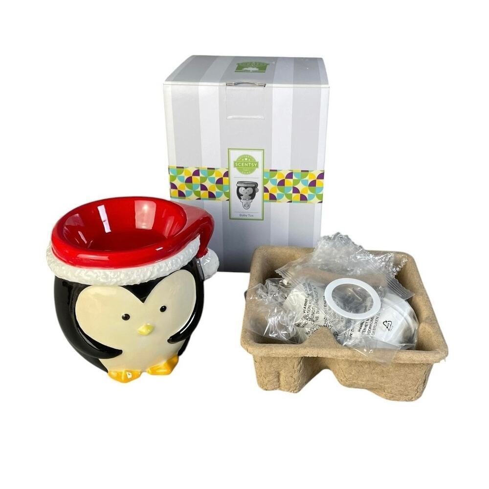 New Scentsy Baby Tux Christmas Penguin Mini Plug In Wax Melt Warmer Nov. 2023